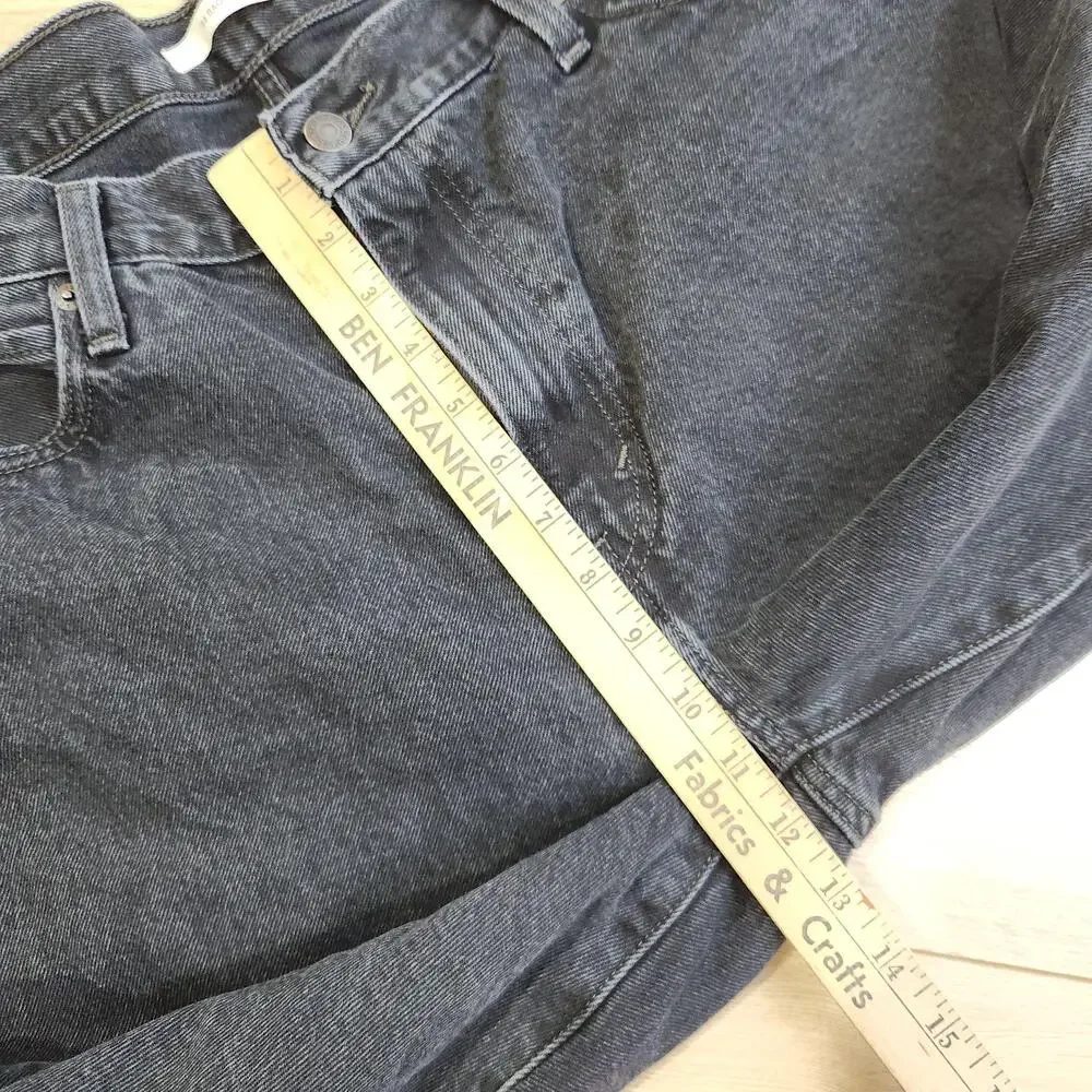 Levis 94 Baggy Jeans Mens 34x31 Black Charcoal Wash Relaxed Straight Denim